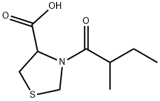 4-Thiazolidinecarboxylic acid, 3-(2-methyl-1-oxobutyl)- 구조식 이미지