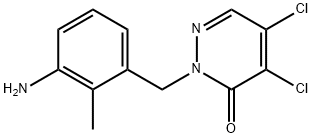 3(2H)-Pyridazinone, 2-[(3-amino-2-methylphenyl)methyl]-4,5-dichloro- 구조식 이미지