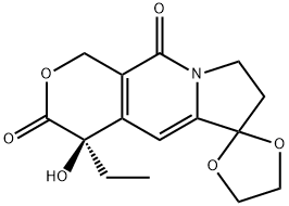 Spiro[1,3-dioxolane-2,6'(3'H)-[1H]pyrano[3,4-f]indolizine]-3',10'(4'H)-dione, 4'-ethyl-7',8'-dihydro-4'-hydroxy-, (4'R)- Structure