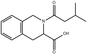 3-Isoquinolinecarboxylic acid, 1,2,3,4-tetrahydro-2-(3-methyl-1-oxobutyl)- Structure