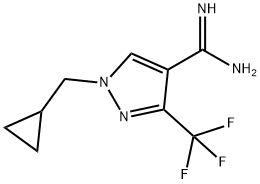 1H-Pyrazole-4-carboximidamide, 1-(cyclopropylmethyl)-3-(trifluoromethyl)- Structure