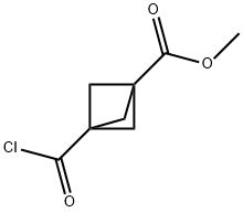 Bicyclo[1.1.1]pentane-1-carboxylic acid, 3-(chlorocarbonyl)-, methyl ester Structure