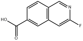 6-Isoquinolinecarboxylic acid, 3-fluoro- 구조식 이미지