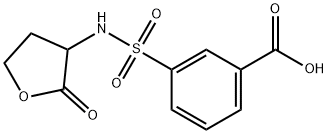 Benzoic acid, 3-[[(tetrahydro-2-oxo-3-furanyl)amino]sulfonyl]- Structure