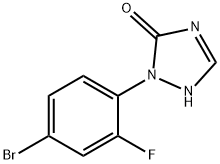 3H-1,2,4-Triazol-3-one, 2-(4-bromo-2-fluorophenyl)-1,2-dihydro- Structure