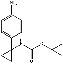tert-butyl N-[1-(4-aminophenyl)cyclopropyl]carbamate Structure