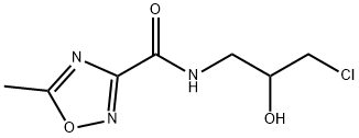 1,2,4-Oxadiazole-3-carboxamide, N-(3-chloro-2-hydroxypropyl)-5-methyl- 구조식 이미지
