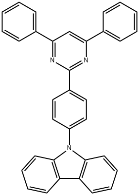 9-(4-(4,6-diphenylpyrimidin-2-yl)phenyl)-9H-carbazole Structure