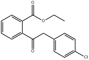 Benzoic acid, 2-[2-(4-chlorophenyl)acetyl]-, ethyl ester Structure