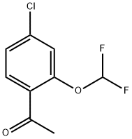 Ethanone, 1-[4-chloro-2-(difluoromethoxy)phenyl]- Structure