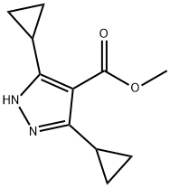 1H-Pyrazole-4-carboxylic acid, 3,5-dicyclopropyl-, methyl ester Structure