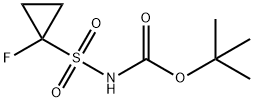 Carbamic acid, N-[(1-fluorocyclopropyl)sulfonyl]-, 1,1-dimethylethyl ester Structure