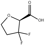 2-Furancarboxylic acid, 3,3-difluorotetrahydro-, (2S)- Structure