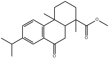 1-Phenanthrenecarboxylic acid, 1,2,3,4,4a,9,10,10a-octahydro-1,4a-dimethyl-7-(1-methylethyl)-9-oxo-, methyl ester Structure