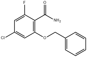 Benzamide, 4-chloro-2-fluoro-6-(phenylmethoxy)- Structure