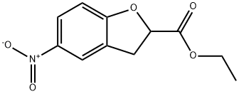 2-Benzofurancarboxylic acid, 2,3-dihydro-5-nitro-, ethyl ester Structure