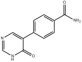 Benzamide, 4-(1,6-dihydro-6-oxo-5-pyrimidinyl)- Structure