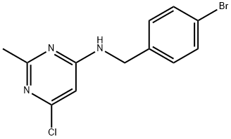 4-Pyrimidinamine, N-[(4-bromophenyl)methyl]-6-chloro-2-methyl- Structure