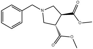 3,4-Pyrrolidinedicarboxylic acid, 1-(phenylmethyl)-, 3,4-dimethyl ester, (3S,4S)- 구조식 이미지