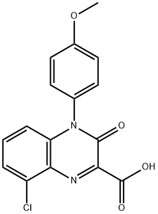 2-Quinoxalinecarboxylic acid, 8-chloro-3,4-dihydro-4-(4-methoxyphenyl)-3-oxo- Structure
