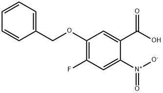 Benzoic acid, 4-fluoro-2-nitro-5-(phenylmethoxy)- 구조식 이미지