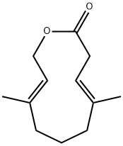 Oxacycloundeca-4,9-dien-2-one, 5,9-dimethyl-, (4E,9E)- Structure