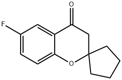 Spiro[2H-1-benzopyran-2,1'-cyclopentan]-4(3H)-one, 6-fluoro- Structure