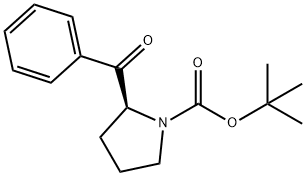 1-Pyrrolidinecarboxylic acid, 2-benzoyl-, 1,1-dimethylethyl ester, (2S)- Structure