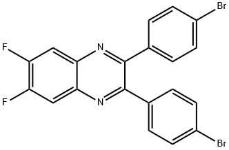 Quinoxaline, 2,3-bis(4-bromophenyl)-6,7-difluoro- Structure