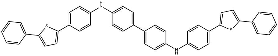 N4,N4'-bis[4-(5-phenyl-2-thienyl)phenyl]-[1,1'-biphenyl]-4,4'-diamine Structure