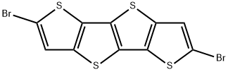 Thieno[3,2-b]thieno[2',3':4,5]thieno[2,3-d]thiophene, 2,6-dibromo- Structure