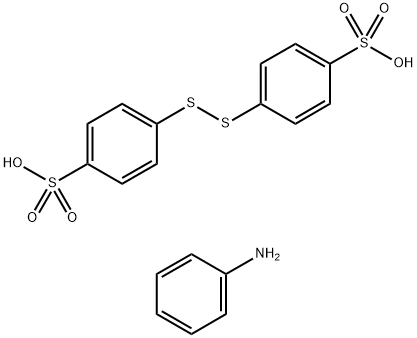 Benzenesulfonic acid, 4,4'-dithiobis-, compd. with benzenamine (1:2) (9CI) Structure