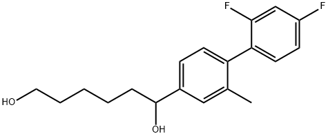 1,6-Hexanediol, 1-(2',4'-difluoro-2-methyl[1,1'-biphenyl]-4-yl)- Structure