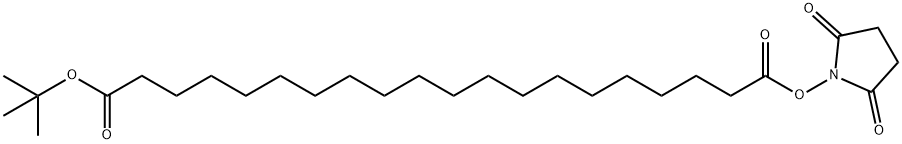 Eicosanedioic acid, 1-(1,1-dimethylethyl) 20-(2,5-dioxo-1-pyrrolidinyl) ester Structure