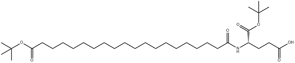L-Glutamic acid, N-[20-(1,1-dimethylethoxy)-1,20-dioxoeicosyl]-, 1-(1,1-dimethylethyl) ester 구조식 이미지