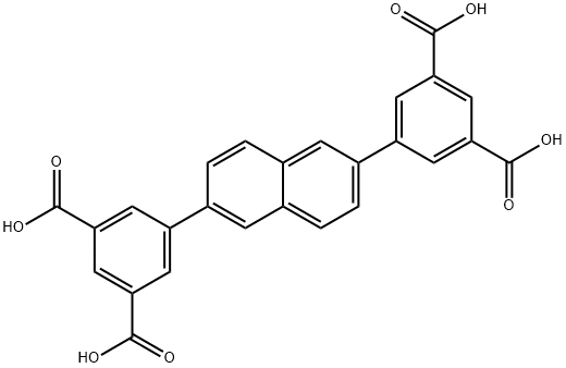 1,3-Benzenedicarboxylic acid, 5,5'-(2,6-naphthalenediyl)bis- Structure