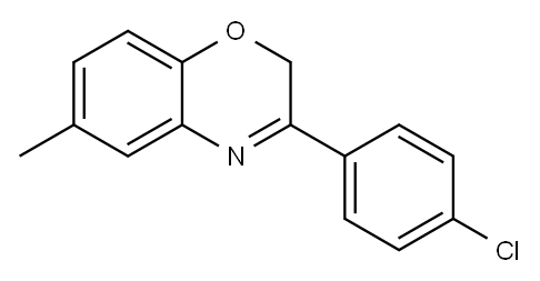 2H-1,4-Benzoxazine, 3-(4-chlorophenyl)-6-methyl- 구조식 이미지