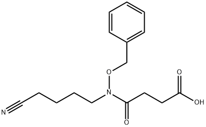 Butanoic acid, 4-[(4-cyanobutyl)(phenylmethoxy)amino]-4-oxo- 구조식 이미지