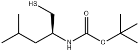 tert-butyl (S)-1-mercapto-4-methylpentan-2-ylcarbamate 구조식 이미지