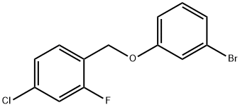 Benzene, 1-[(3-bromophenoxy)methyl]-4-chloro-2-fluoro- 구조식 이미지