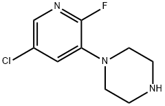 Piperazine, 1-(5-chloro-2-fluoro-3-pyridinyl)- Structure