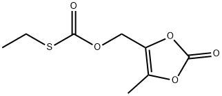 Carbonothioic acid, S-ethyl O-((5-methyl-2-oxo-1,3-dioxol-4-yl)methyl) ester 구조식 이미지