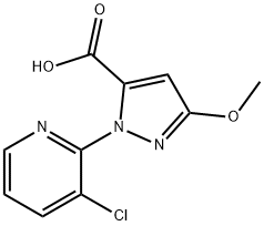 1-(3-chloropyridin-2-yl)-3-methoxy-1H-pyrazole-5-carboxylic acid 구조식 이미지