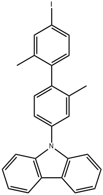 9H-Carbazole, 9-(4'-iodo-2,2'-dimethyl[1,1'-biphenyl]-4-yl)- Structure