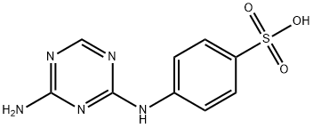 Benzenesulfonic acid, 4-[(4-amino-1,3,5-triazin-2-yl)amino]- Structure