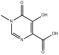 4-Pyrimidinecarboxylic acid, 1,6-dihydro-5-hydroxy-1-methyl-6-oxo- Structure