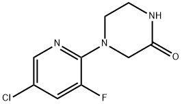 4-(5-Chloro-3-fluoro-2-pyridinyl)-2-piperazinone Structure