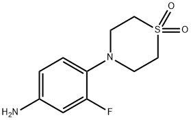 4-(4-amino-2-fluorophenyl)thiomorpholine 1,1-dioxide Structure