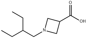 3-Azetidinecarboxylic acid, 1-(2-ethylbutyl)- Structure