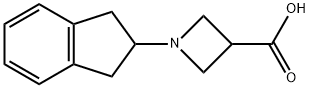 3-Azetidinecarboxylic acid, 1-(2,3-dihydro-1H-inden-2-yl)- Structure